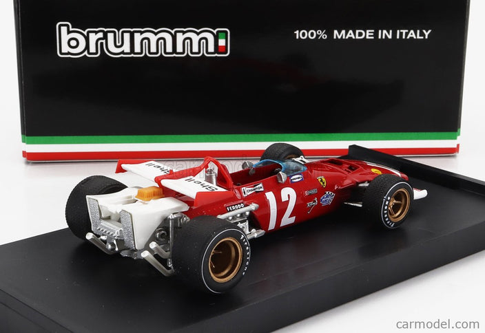 Ferrari F1 312B N°12 Víťaz GP Austrian 1970 Jacky Ickx 1:43 Brumm červená biela