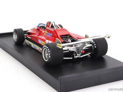 Ferrari F1 126C2 N°27 USA Ovest Long Beach GP 1982 Gilles Villeneuve - With Driver Figúrka 1:43 Brumm červená