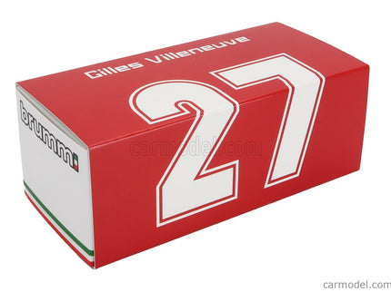 Ferrari F1 126C2 N°27 USA Ovest Long Beach GP 1982 Gilles Villeneuve - With Driver Figúrka 1:43 Brumm červená