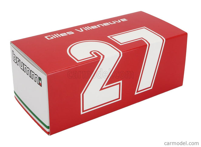 Ferrari F1 126C2 N°27 USA Ovest Long Beach GP 1982 Gilles Villeneuve - With Driver Figúrka 1:43 Brumm červená