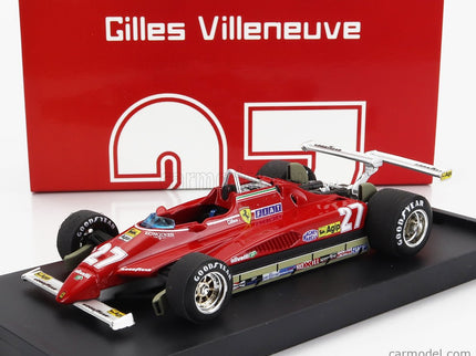 Ferrari F1 126C2 N°27 USA Ovest Long Beach GP 1982 Gilles Villeneuve 1:43 Brumm červená