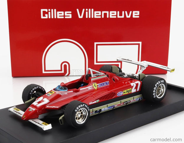 Ferrari F1 126C2 N°27 USA Ovest Long Beach GP 1982 Gilles Villeneuve 1:43 Brumm červená