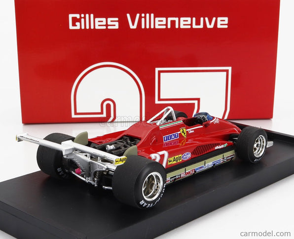 Ferrari F1 126C2 N°27 USA Ovest Long Beach GP 1982 Gilles Villeneuve 1:43 Brumm červená
