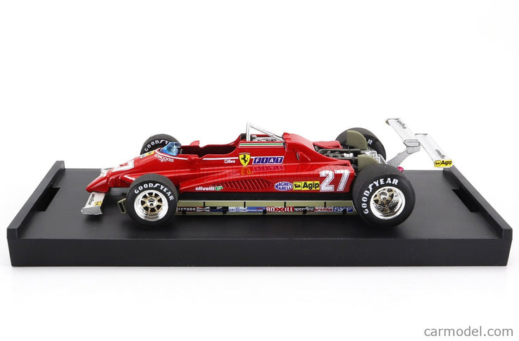 Ferrari F1 126C2 N°27 USA Ovest Long Beach GP 1982 Gilles Villeneuve 1:43 Brumm červená