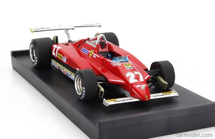 Ferrari F1 126C2 N°27 USA Ovest Long Beach GP 1982 Gilles Villeneuve 1:43 Brumm červená