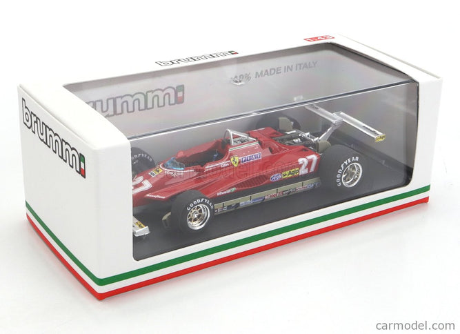 Ferrari F1 126C2 N°27 USA Ovest Long Beach GP 1982 Gilles Villeneuve 1:43 Brumm červená
