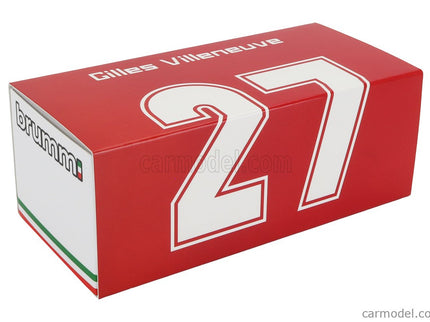 Ferrari F1 126C2 N°27 USA Ovest Long Beach GP 1982 Gilles Villeneuve 1:43 Brumm červená