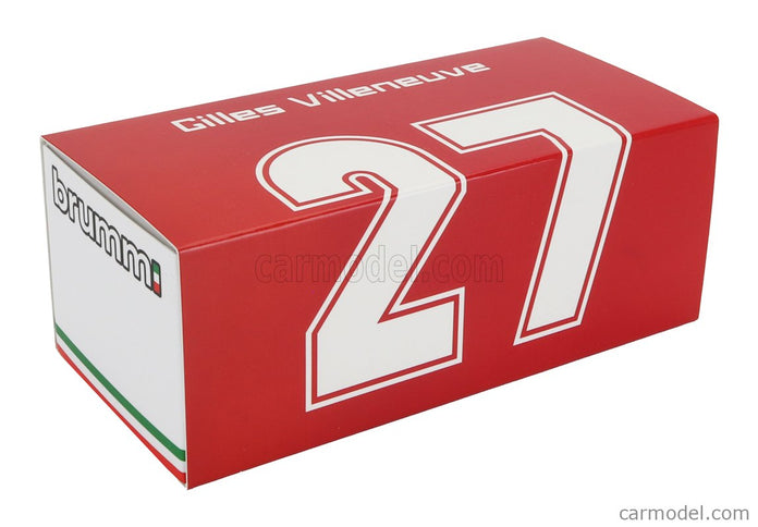 Ferrari F1 126C2 N°27 USA Ovest Long Beach GP 1982 Gilles Villeneuve 1:43 Brumm červená