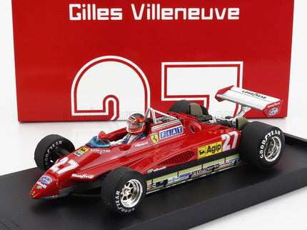 FERRARI | F1  126C2 N 27 2nd SAN MARINO IMOLA GP 1982 GILLES VILLENEUVE - WITH DRIVER FIGURE | RED