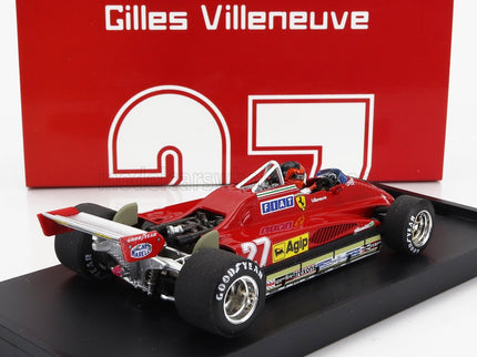 FERRARI | F1  126C2 N 27 2nd SAN MARINO IMOLA GP 1982 GILLES VILLENEUVE - WITH DRIVER FIGURE | RED