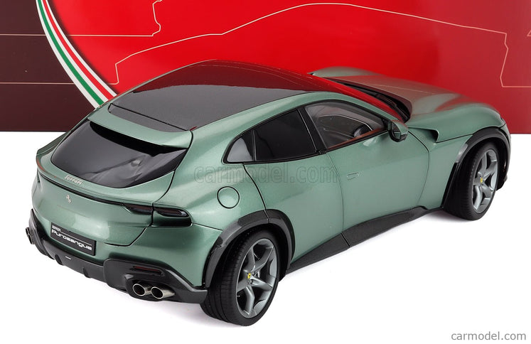 Ferrari Purosangue Suv 2022 - Polyfoam Packaging 1:18 BBR Models zelená Dora - zelená