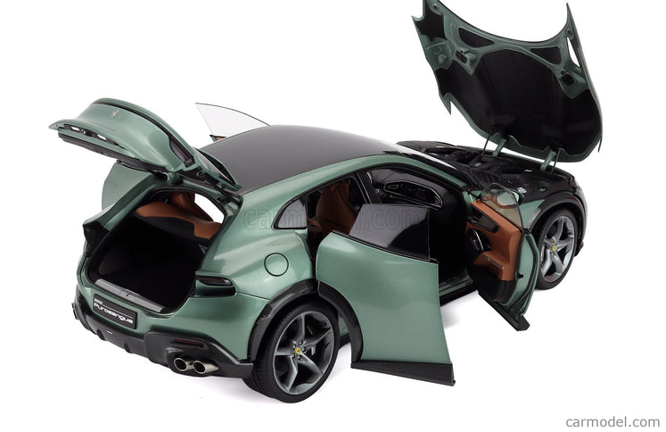 Ferrari Purosangue Suv 2022 - Polyfoam Packaging 1:18 BBR Models zelená Dora - zelená