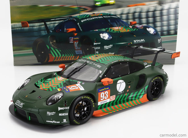 Porsche 911 991-2 RSR Team Proton Competition N°93 Elms 2021 Michael Fassbender - Richard Lietz - Felipe Fernandez Laser 1:18 IXO Models zelená