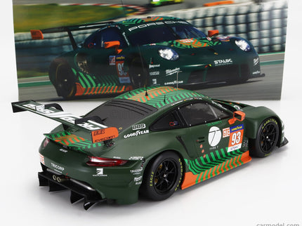 Porsche 911 991-2 RSR Team Proton Competition N°93 Elms 2021 Michael Fassbender - Richard Lietz - Felipe Fernandez Laser 1:18 IXO Models zelená