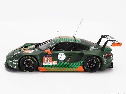 Porsche 911 991-2 RSR Team Proton Competition N°93 Elms 2021 Michael Fassbender - Richard Lietz - Felipe Fernandez Laser 1:18 IXO Models zelená