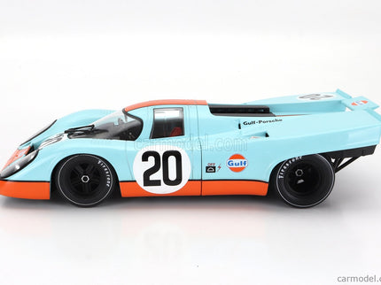 Porsche 917K 4.5L Team John Wyer Automotive Engineering Ltd Gulf N°20 24h Le Mans 1970 JO Siffert - Brian Redmann 1:18 Werk83 svetlomodrá oranžová