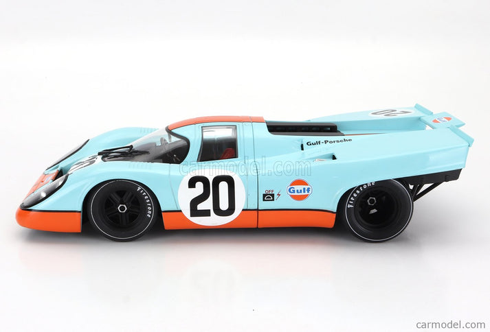 Porsche 917K 4.5L Team John Wyer Automotive Engineering Ltd Gulf N°20 24h Le Mans 1970 JO Siffert - Brian Redmann 1:18 Werk83 svetlomodrá oranžová