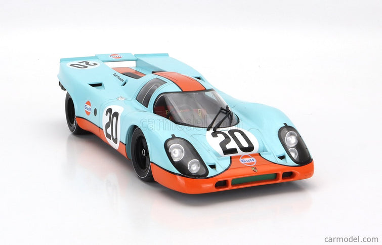 Porsche 917K 4.5L Team John Wyer Automotive Engineering Ltd Gulf N°20 24h Le Mans 1970 JO Siffert - Brian Redmann 1:18 Werk83 svetlomodrá oranžová