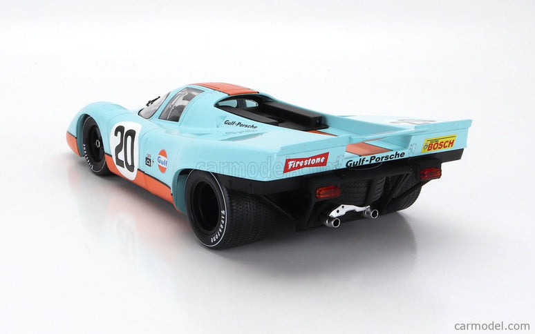 Porsche 917K 4.5L Team John Wyer Automotive Engineering Ltd Gulf N°20 24h Le Mans 1970 JO Siffert - Brian Redmann 1:18 Werk83 svetlomodrá oranžová