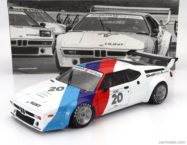 BMW M1 M88 3.5L Team Bmw Motorsport N°20 Procar Series 1979 James Hunt 1:18 Werk83 biela modrá červená