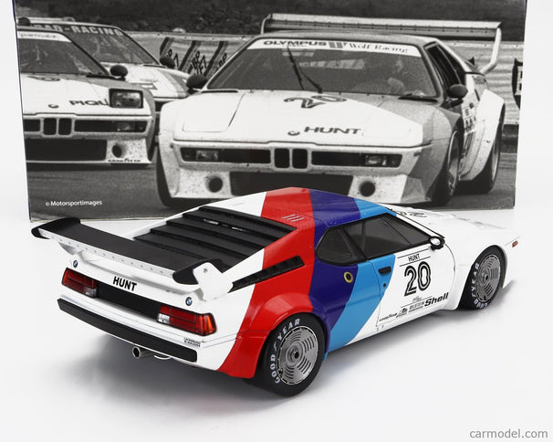 BMW M1 M88 3.5L Team Bmw Motorsport N°20 Procar Series 1979 James Hunt 1:18 Werk83 biela modrá červená