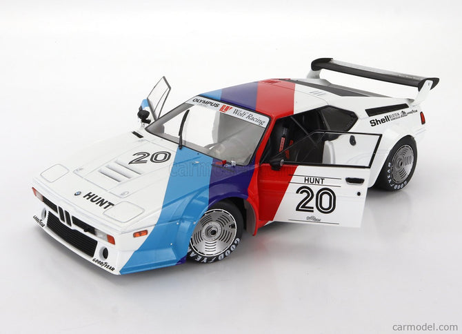 BMW M1 M88 3.5L Team Bmw Motorsport N°20 Procar Series 1979 James Hunt 1:18 Werk83 biela modrá červená