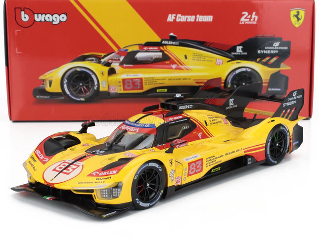 FERRARI | 499P 3.0L TURBO V6 TEAM AF CORSE N 83 24h LE MANS 2024 ROBERT KUBICA - ROBERT SHWARTZMAN - YIFEI YE | YELLOW RED