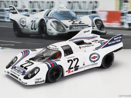 Porsche 917K 4.9L Team Martini Racing N°22 Víťaz 24h Le Mans 1971 Helmut Marko - Gijs Van Lennep 1:18 Werk83 biela modrá