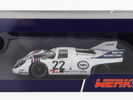 Porsche 917K 4.9L Team Martini Racing N°22 Víťaz 24h Le Mans 1971 Helmut Marko - Gijs Van Lennep 1:18 Werk83 biela modrá