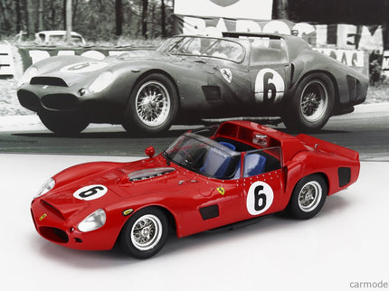Ferrari 330 Tri/lm Spider 4.0L V12 Team Spa Ferrari Sefac N°6 Víťaz 24h Le Mans 1962 Oliver Gendebien - Phil Hill 1:18 Werk83 červená