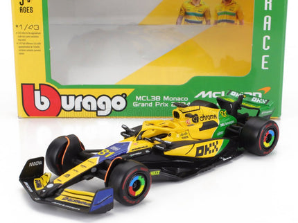 McLAREN | F1  MCL38 TEAM MCLAREN N 81 2nd MONACO GP (SENNA 30th ANNIVERSARY) 2024 OSCAR PIASTRI | YELLOW GREEN BLACK