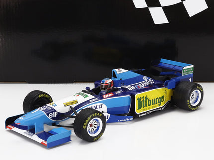 BENETTON | F1 B195 TEAM MILD SEVEN RENAULT N 1 WORLD CHAMPION WINNER JAPAN GP WITH RAIN TYRES MICHAEL SCHUMACHER 1995 | BLUE YELLOW