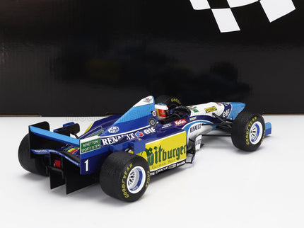 BENETTON | F1 B195 TEAM MILD SEVEN RENAULT N 1 WORLD CHAMPION WINNER JAPAN GP WITH RAIN TYRES MICHAEL SCHUMACHER 1995 | BLUE YELLOW