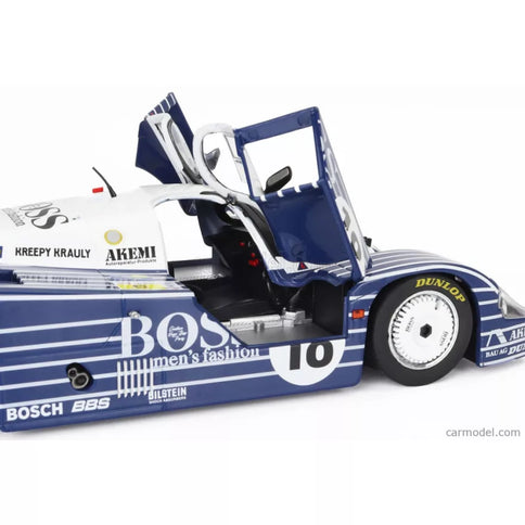 Porsche 956L 2.6L Twin Turbo Team Obermaier Racing Boss N°18 24h Le Mans 1983 Jurgen Laessig - Alex Plankenhorn - Desire Wilson 1:18 Solido čierna biela