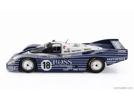 Porsche 956L 2.6L Twin Turbo Team Obermaier Racing Boss N°18 24h Le Mans 1983 Jurgen Laessig - Alex Plankenhorn - Desire Wilson 1:18 Solido čierna biela