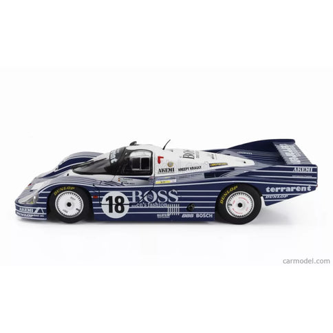 Porsche 956L 2.6L Twin Turbo Team Obermaier Racing Boss N°18 24h Le Mans 1983 Jurgen Laessig - Alex Plankenhorn - Desire Wilson 1:18 Solido čierna biela