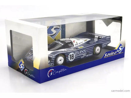 Porsche 956L 2.6L Twin Turbo Team Obermaier Racing Boss N°18 24h Le Mans 1983 Jurgen Laessig - Alex Plankenhorn - Desire Wilson 1:18 Solido čierna biela
