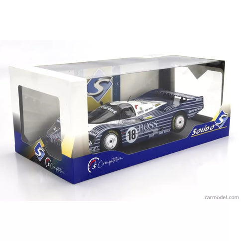 Porsche 956L 2.6L Twin Turbo Team Obermaier Racing Boss N°18 24h Le Mans 1983 Jurgen Laessig - Alex Plankenhorn - Desire Wilson 1:18 Solido čierna biela