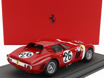 FERRARI | 250 GTO 3.0L V12 TEAM NORTH AMERICAN RACING N.A.R.T. N 26 24h LE MANS 1964 ED HUGUS - JOSE ROSINSKI - CON VETRINA - WITH SHOWCASE | RED WHITE