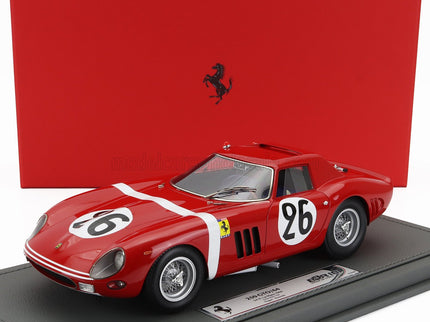 FERRARI | 250 GTO 3.0L V12 TEAM NORTH AMERICAN RACING N.A.R.T. N 26 24h LE MANS 1964 ED HUGUS - JOSE ROSINSKI - CON VETRINA - WITH SHOWCASE | RED WHITE