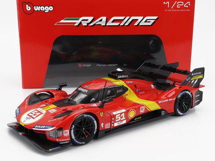 FERRARI | 499P 3.0L TURBO V6 TEAM FERRARI AF CORSE N 51 WINNER 24h LE MANS 2023 ALESSANDRO PIER GUIDI - JAMES CALADO - ANTONIO GIOVINAZZI | RED YELLOW BLACK