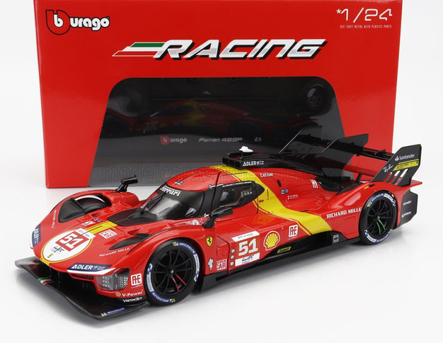 FERRARI | 499P 3.0L TURBO V6 TEAM FERRARI AF CORSE N 51 WINNER 24h LE MANS 2023 ALESSANDRO PIER GUIDI - JAMES CALADO - ANTONIO GIOVINAZZI | RED YELLOW BLACK