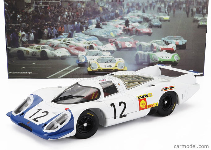 Porsche 917LH 4.5L Team Porsche System Engeneering N°12 24h Le Mans 1969 Vic Elford - Richard Attwood 1:18 Werk83 biela modrá