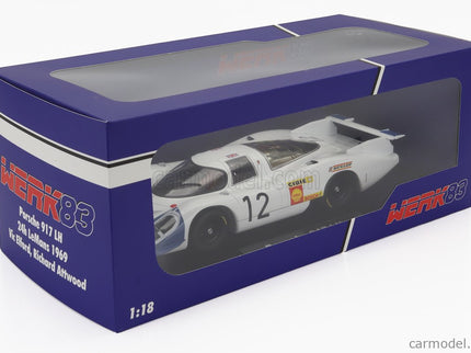 Porsche 917LH 4.5L Team Porsche System Engeneering N°12 24h Le Mans 1969 Vic Elford - Richard Attwood 1:18 Werk83 biela modrá