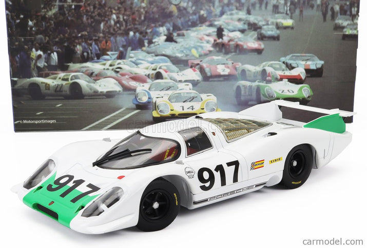 Porsche 917LH 4.5L N°917 Geneve Motor Show 1969 1:18 Werk83 biela zelená