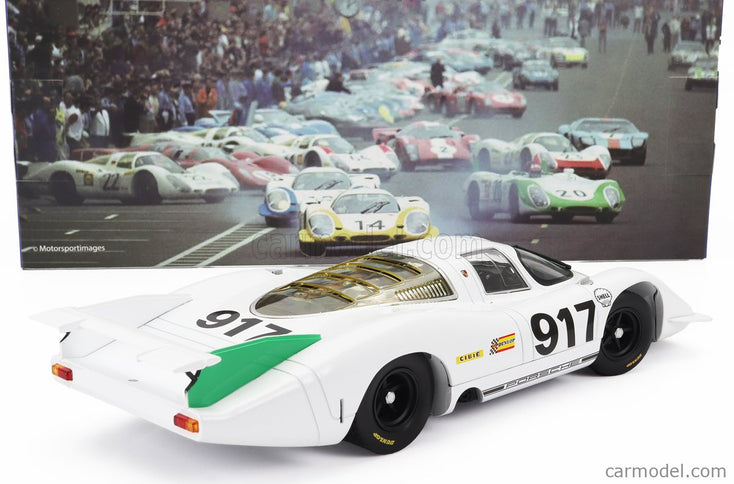 Porsche 917LH 4.5L N°917 Geneve Motor Show 1969 1:18 Werk83 biela zelená