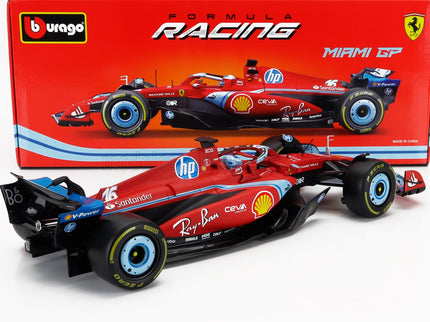 FERRARI | F1  SF-24 TEAM SCUDERIA FERRARI N 16 3rd MIAMI GP 2024 CHARLES LECLERC | RED BLACK LIGHT BLUE