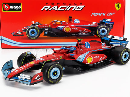 FERRARI | F1  SF-24 TEAM SCUDERIA FERRARI N 55 5th MIAMI GP 2024 CARLOS SAINZ | RED BLACK LIGHT BLUE