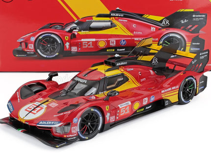 FERRARI | 499P 3.0L TURBO V6 TEAM FERRARI AF CORSE N 51 3rd 24h LE MANS 2024 ALESSANDRO PIER GUIDI - JAMES CALADO - ANTONIO GIOVINAZZI | RED