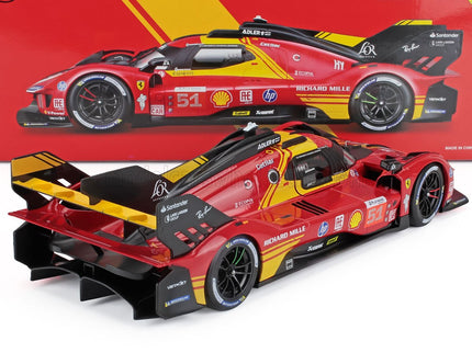 FERRARI | 499P 3.0L TURBO V6 TEAM FERRARI AF CORSE N 51 3rd 24h LE MANS 2024 ALESSANDRO PIER GUIDI - JAMES CALADO - ANTONIO GIOVINAZZI | RED
